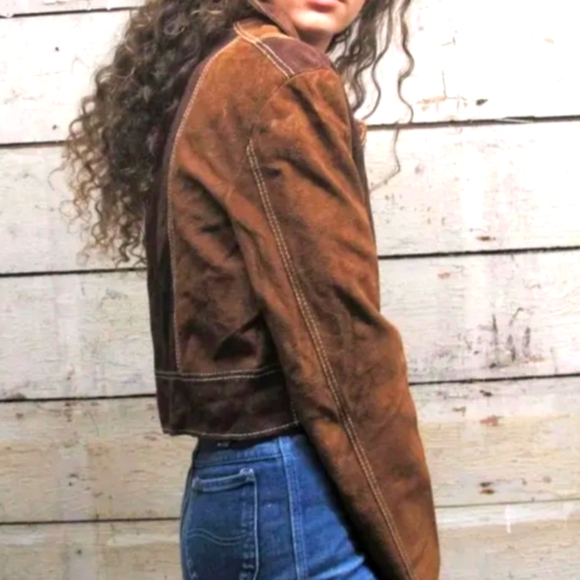 Stunning Vintage 1960s/70s Suede Moto Jacket - Picture 3 of 4